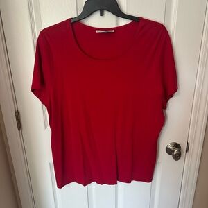 Karen Scott Vibrant Red Short Sleeve Top